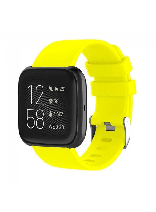 Replacement Silicone Band for Fitbit Versa/Versa 2/Versa Lite Smart Watch yellow