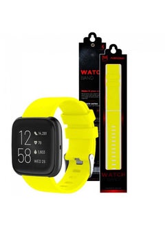 MARGOUN Replacement Silicone Band for Fitbit Versa/Versa 2/Versa Lite Smart Watch yellow  - Image 2