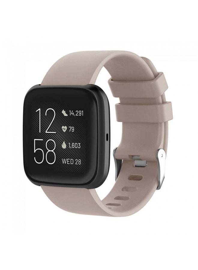MARGOUN Replacement Silicone Band for Fitbit Versa/Versa 2/Versa Lite Smart Watch beige - Image 1