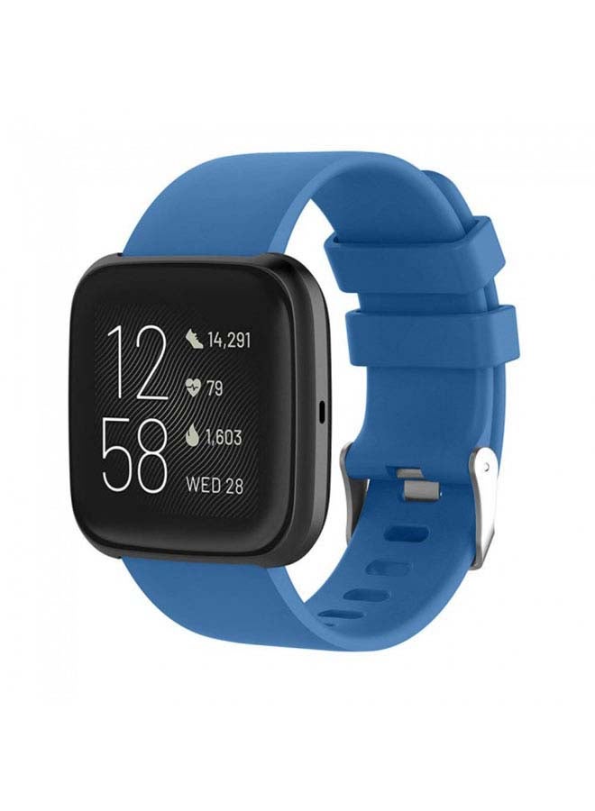 MARGOUN Replacement Silicone Band for Fitbit Versa/Versa 2/Versa Lite Smart Watch blue - Image 1
