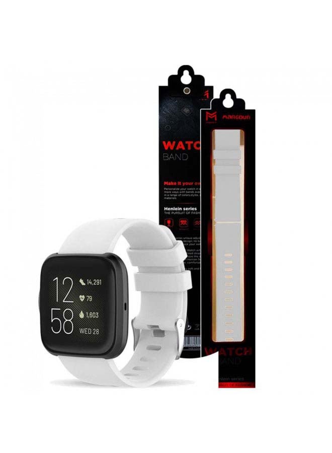 مارجون سوار بديل من السيليكون لساعات فيتبيت فيرسا/فيرسا 2/فيرسا لايت الذكية أبيض - Image 2