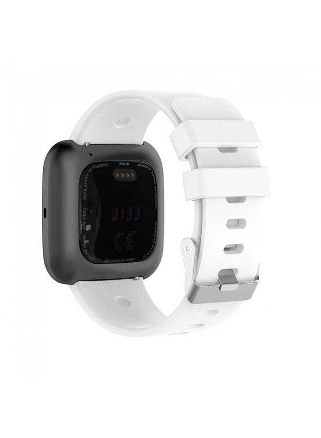 مارجون سوار بديل من السيليكون لساعات فيتبيت فيرسا/فيرسا 2/فيرسا لايت الذكية أبيض - Image 3