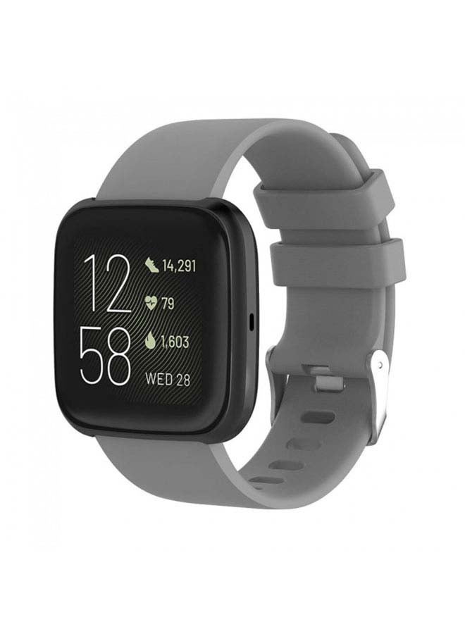 MARGOUN Replacement Silicone Band for Fitbit Versa/Versa 2/Versa Lite Smart Watch grey - Image 1