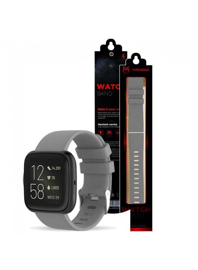 MARGOUN Replacement Silicone Band for Fitbit Versa/Versa 2/Versa Lite Smart Watch grey - Image 2