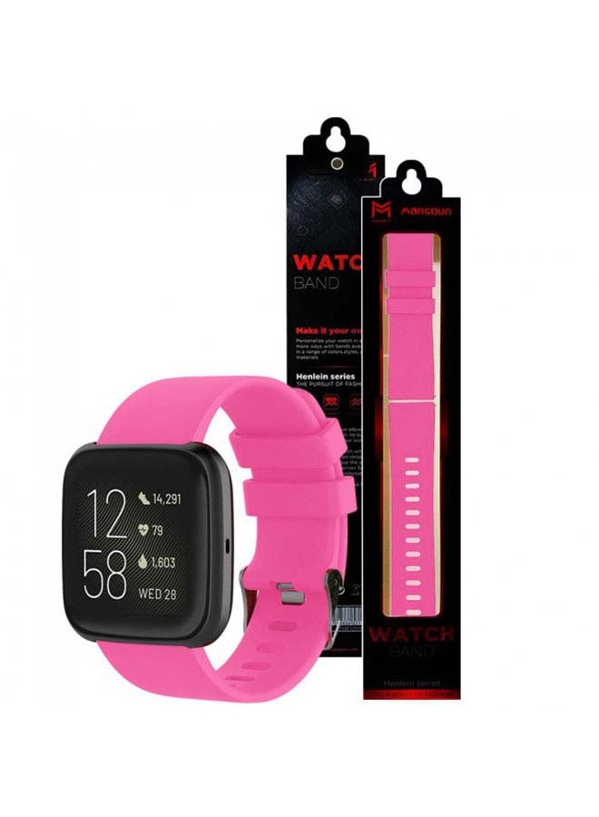 MARGOUN Replacement Silicone Band for Fitbit Versa/Versa 2/Versa Lite Smart Watch pink - Image 1