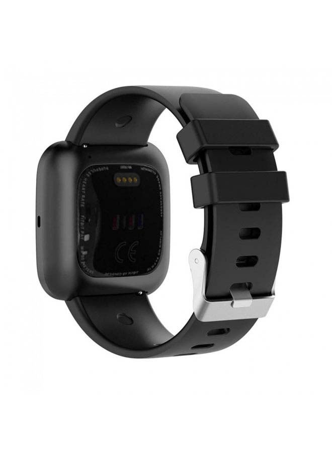 MARGOUN Replacement Silicone Band for Fitbit Versa/Versa 2/Versa Lite Smart Watch black - Image 3