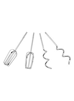 GEEPAS Hand Mixer with Stand & Bowl - 5 Speed Controls with Detachable Stainless-Steel 2 Beater & 2 Dough Hooks |Ideal for Whipping, Blending & Beating 200.0 W GHB2002N White  - Image 5