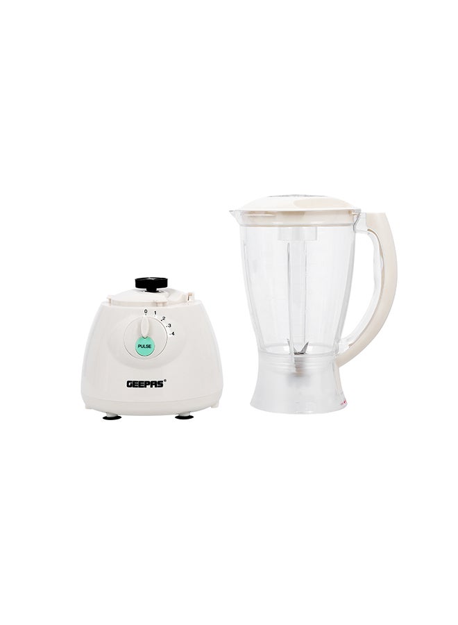 جيباس - خلاط 3 في 1 متعدد الاستخدامات 1.5 L 400 W GSB5006 أبيض/ شفاف - Image 1
