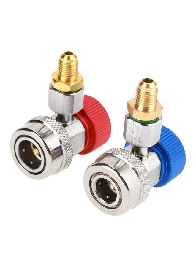 محول تثبيت مكون من قطعتين، بطراز R134A باللون: الأزرق/الأحمر 5x4x4سم - Image 2