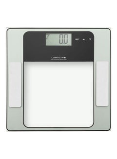 LAWAZIM Digital Body Fat And Composition Analyzer Scale Silver/Black/Clear 30.2x1.7x30.2cm  - Image 1