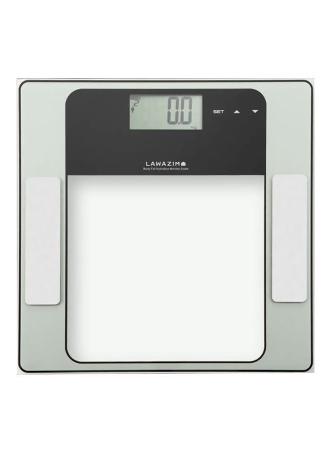 LAWAZIM - Digital Body Fat And Composition Analyzer Scale Silver/Black/Clear 30.2x1.7x30.2cm - Image 1