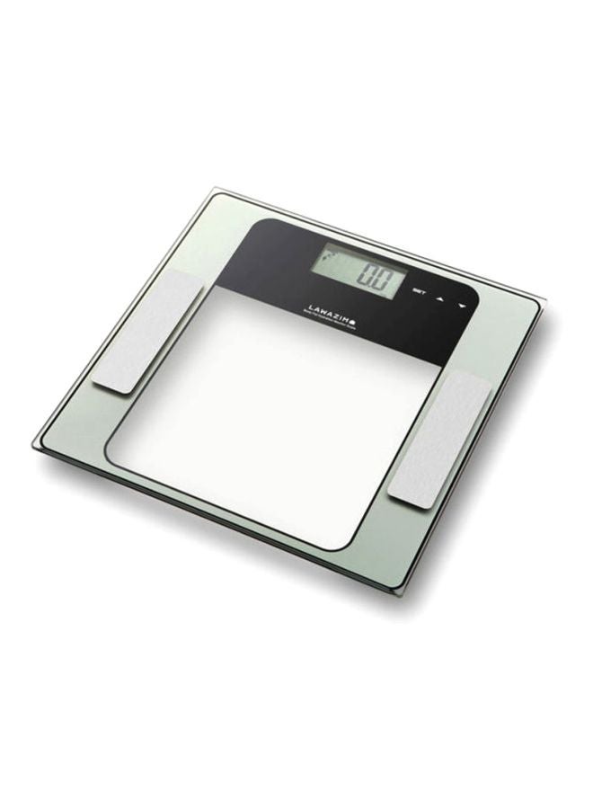 LAWAZIM - Digital Body Fat And Composition Analyzer Scale Silver/Black/Clear 30.2x1.7x30.2cm - Image 1