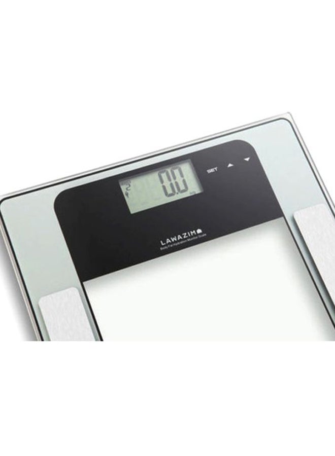 LAWAZIM - Digital Body Fat And Composition Analyzer Scale Silver/Black/Clear 30.2x1.7x30.2cm - Image 1