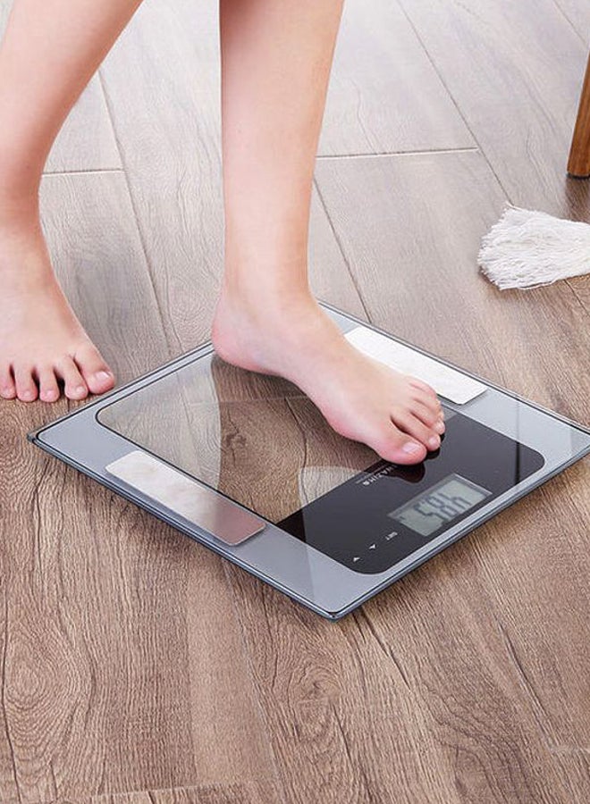 LAWAZIM - Digital Body Fat And Composition Analyzer Scale Silver/Black/Clear 30.2x1.7x30.2cm - Image 1