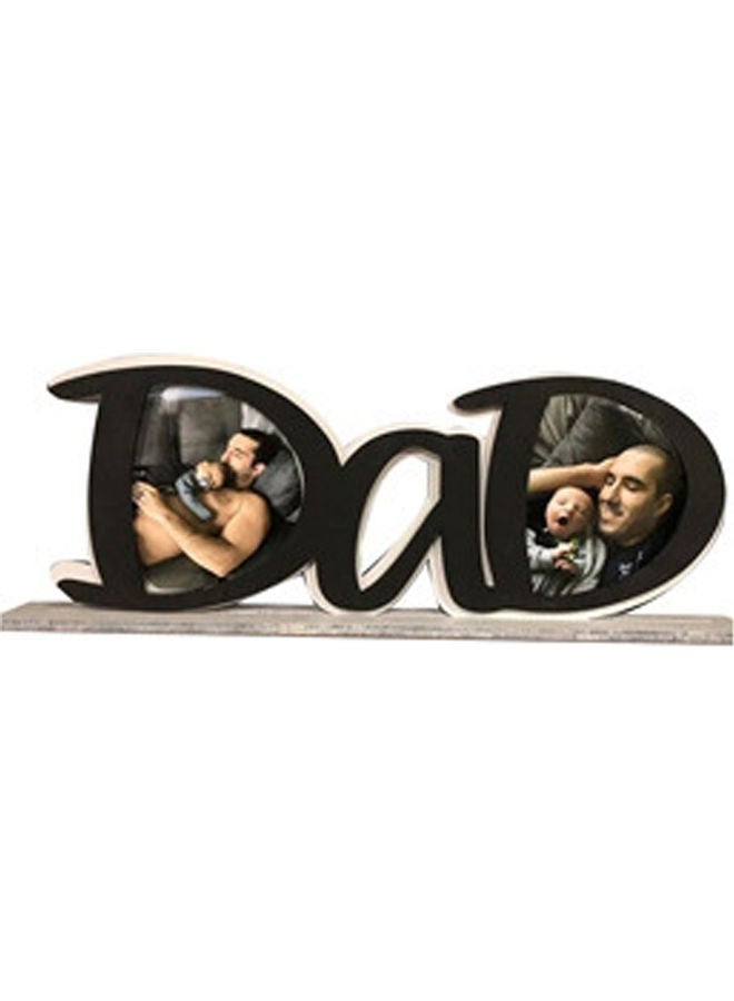 إطار صورة على شكل كلمة Dad أسود