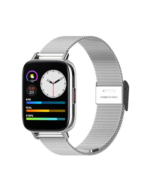 Smartwatch G3 Talk All Day Heart Rate And O2 Level Monitoring With IP67 Water Resistance Along With Arabic Interface Silver