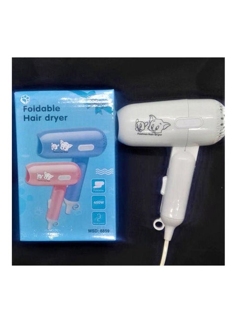 Mini Hair Dryer For Children Or For Travel White