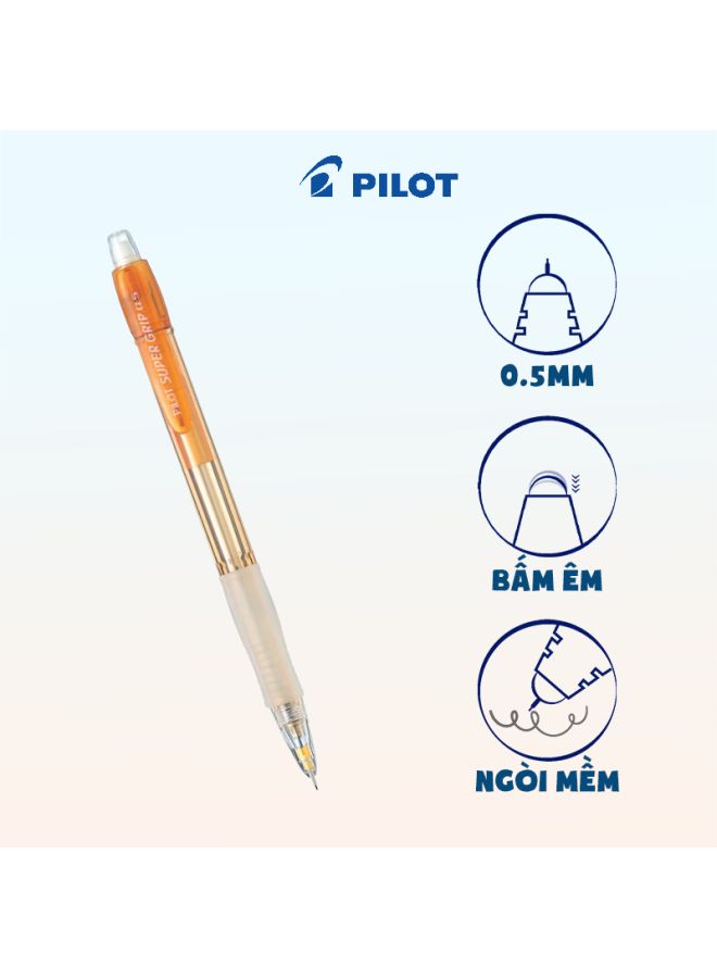 PILOT - Super Grip Mechanical Pencil Orange/Clear - Image 1