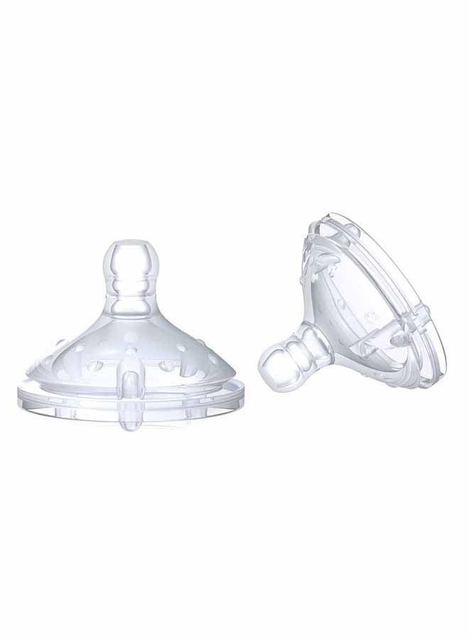 Nuby - Pack Of 2 Anti Colic Softflex Slow Flow Silicone Nipple - Image 1