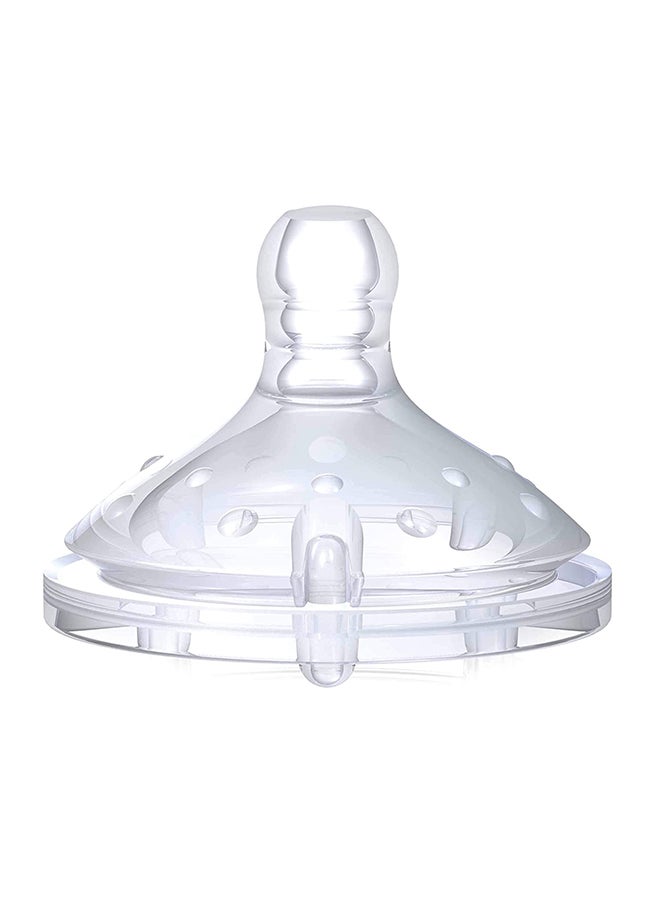 نوبي حلمة سيليكون سوفت فليكس مضادة للمغص للتدفق 1،2،3 (مجموعة من حلمتين) - Image 1