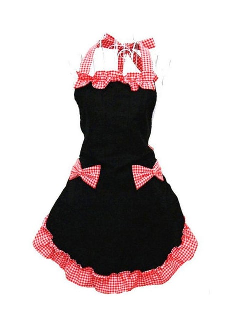 Lovely Ladies Kitchen Apron Women'S Apron With Pockets Black