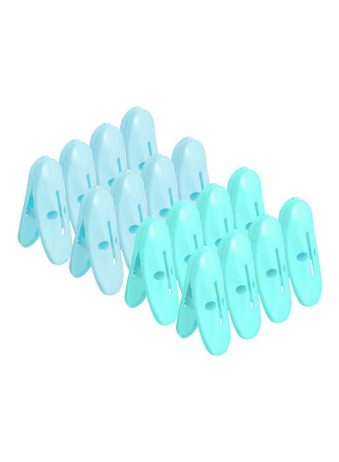 Plastic Cloth Pins, 20 Pins Blue - Image 1