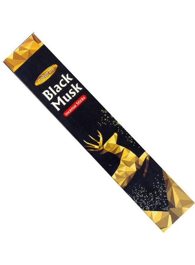 Pack Of Black Musk Incense Sticks - 24 Sticks Multicolour
