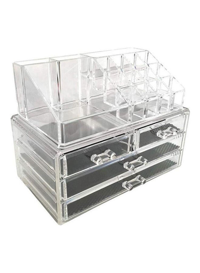 Generic - Make Up Countertop Storage Box Brush Holder Jewelry Organizer Clear - Image 1