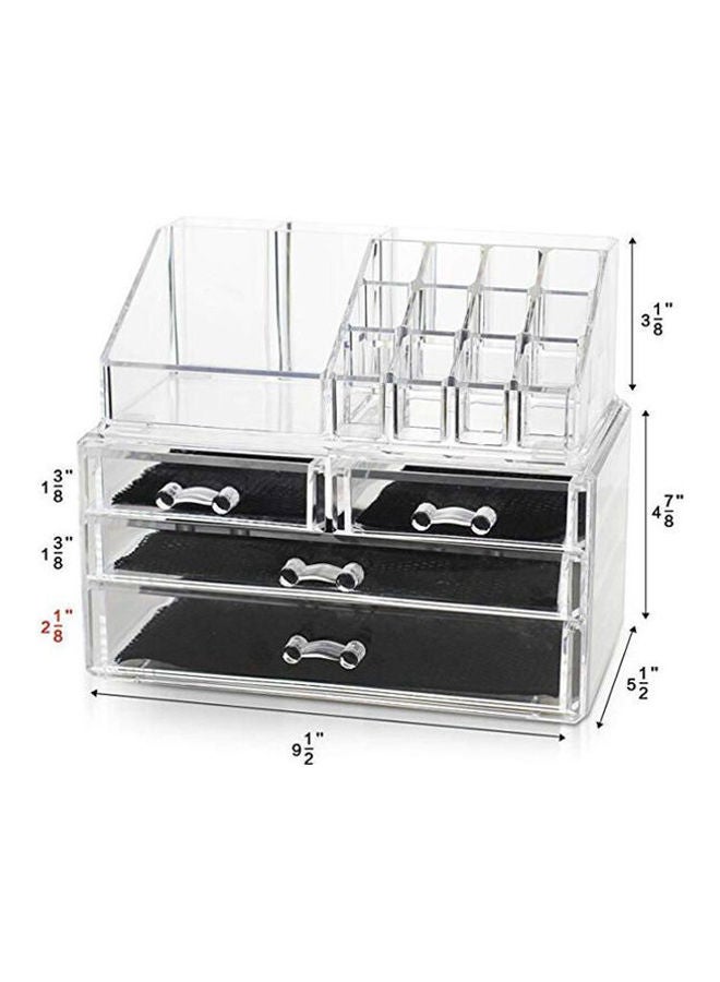 Generic - Make Up Countertop Storage Box Brush Holder Jewelry Organizer Clear - Image 1