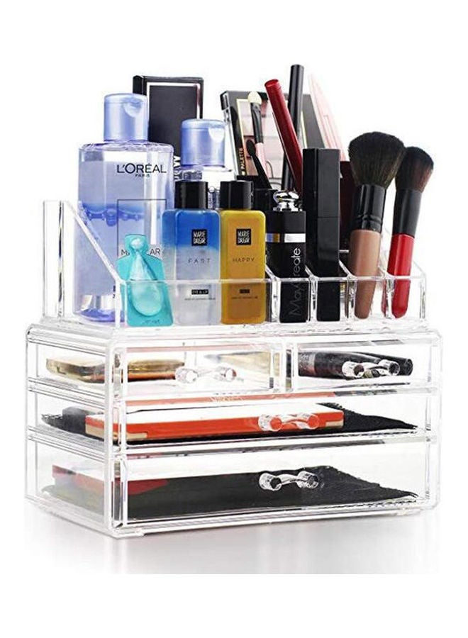 Generic - Make Up Countertop Storage Box Brush Holder Jewelry Organizer Clear - Image 1