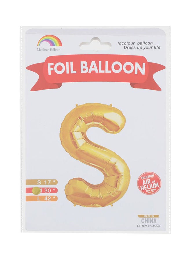 أم كولور بالون بالون من القصدير من إم كولور بالون - على شكل حرف S Meduimسم - Image 1