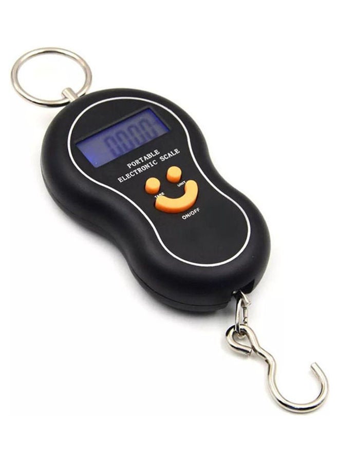 ميزان رقمي محمول بشاشة LCD رقمي قابل للتعليق بوزن 40 كجم أسود 8.4X5X1.6سم