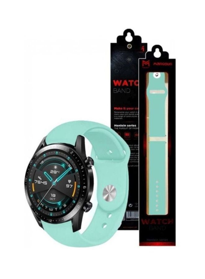 مارجون سوار بديل من السيليكون لساعة هواوي GT2 فيروزي - Image 2