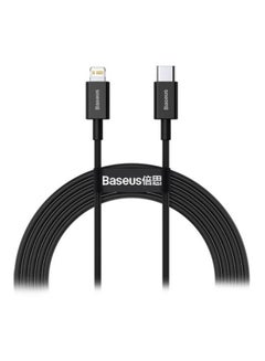 Baseus USB C to Lightning Fast Charging Data Cable PD 20W Superior Series Type C for Apple iPhone 14 Pro Max /Plus/13/12/11 Pro Max Mini XS X 8 7 6 5 SE iPad and More 2M Black  - Image 1