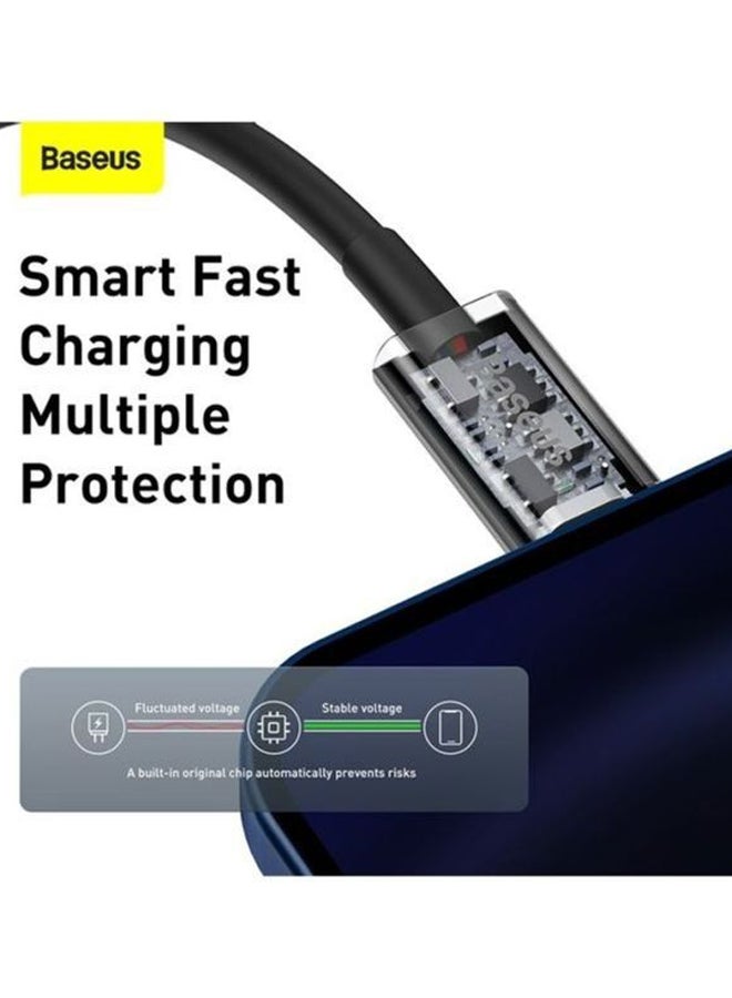 Baseus - USB C to Lightning Fast Charging Data Cable PD 20W Superior Series Type C for Apple iPhone 14 Pro Max /Plus/13/12/11 Pro Max Mini XS X 8 7 6 5 SE iPad and More 1M Black - Image 1
