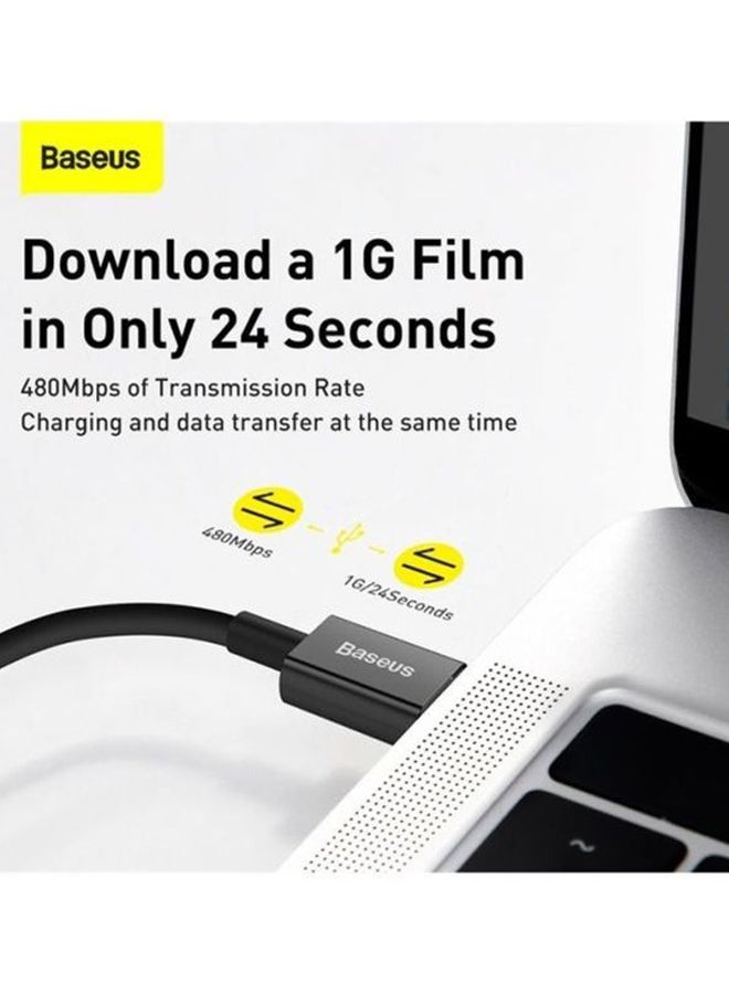Baseus - USB C to Lightning Fast Charging Data Cable PD 20W Superior Series Type C for Apple iPhone 14 Pro Max /Plus/13/12/11 Pro Max Mini XS X 8 7 6 5 SE iPad and More 1M Black - Image 1