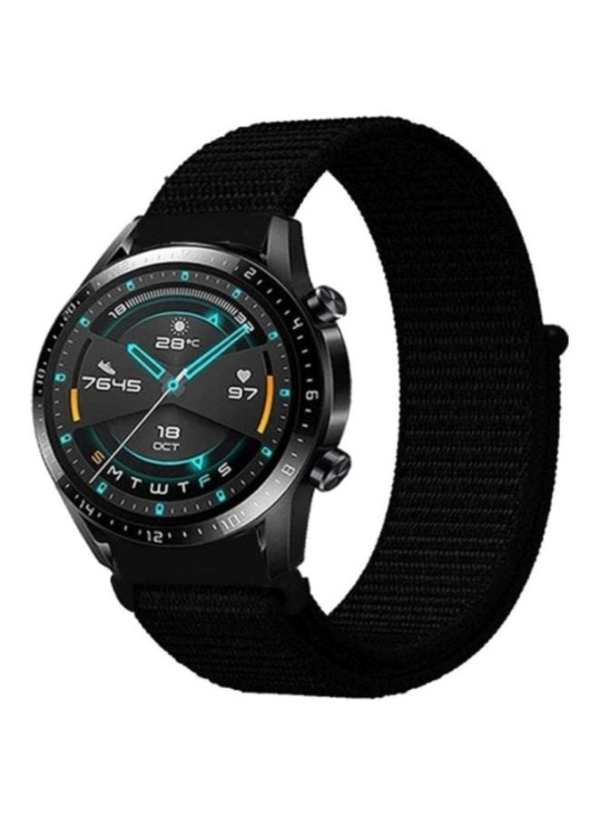 مارجون سوار رياضي حلقي من النايلون لساعة هواوي GT2 أسود داكن - Image 1