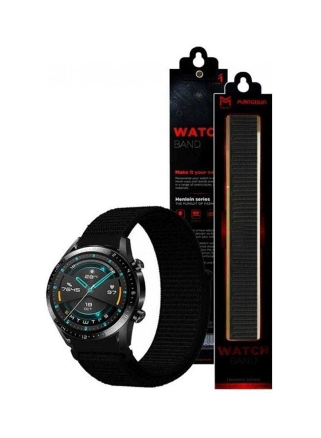 مارجون سوار رياضي حلقي من النايلون لساعة هواوي GT2 أسود داكن - Image 2