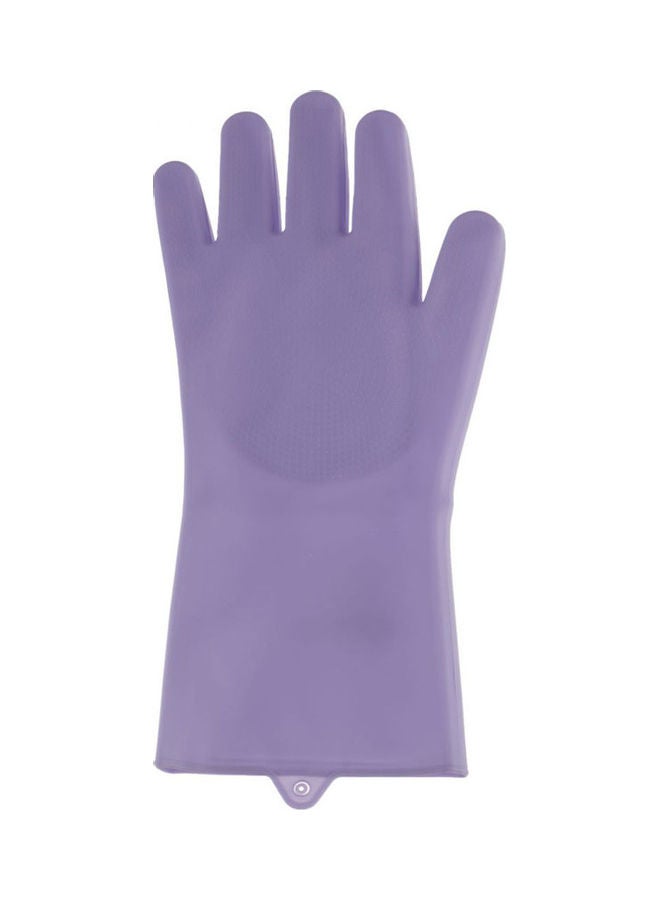 Silicone Dish Washing Gloves Purple  - Image 1