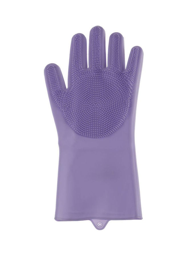 Silicone Dish Washing Gloves Purple  - Image 2