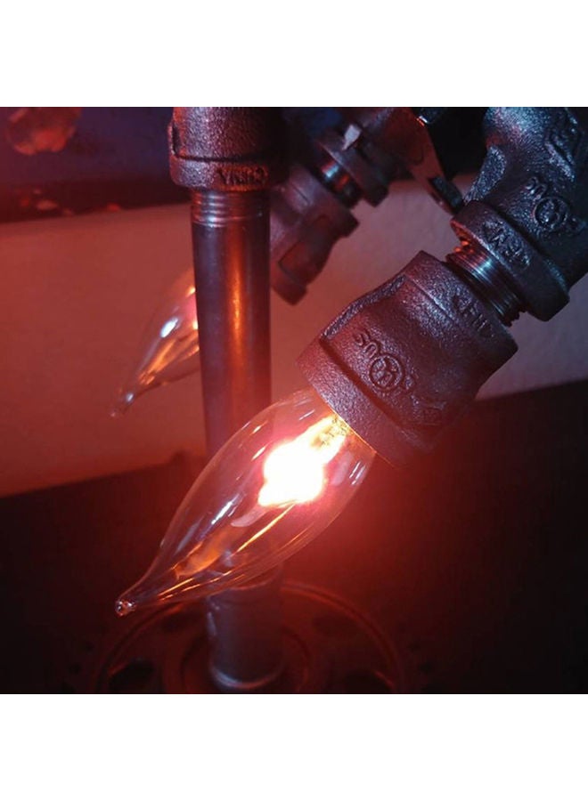 Steampunk Rocket Lamp Flame Night Brown  - Image 5