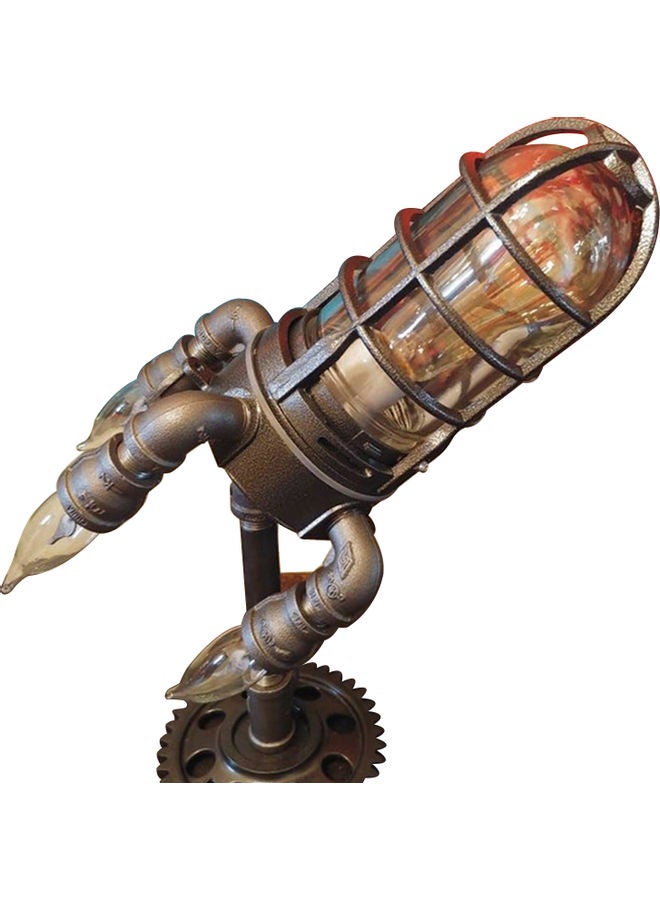 Steampunk Rocket Lamp Flame Night Brown  - Image 1