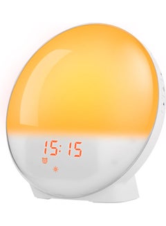 Wake Up Sunrise Light Alarm Clock With 12 Colours White - v1624874909/N48608584A_1