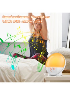 Wake Up Sunrise Light Alarm Clock With 12 Colours White - v1624874909/N48608584A_4