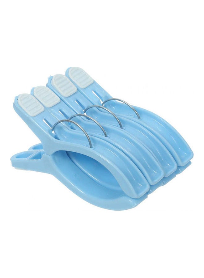 Plastic Blanket Laundry Pegs Set Blue - Image 1