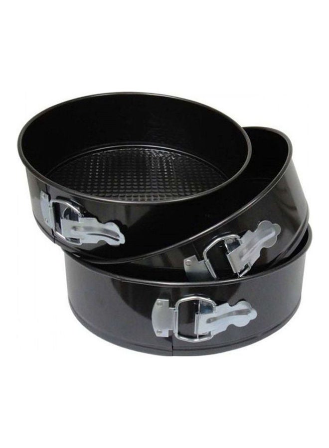 طقم صواني كيك دائرية مكون من 3 قطع أسود