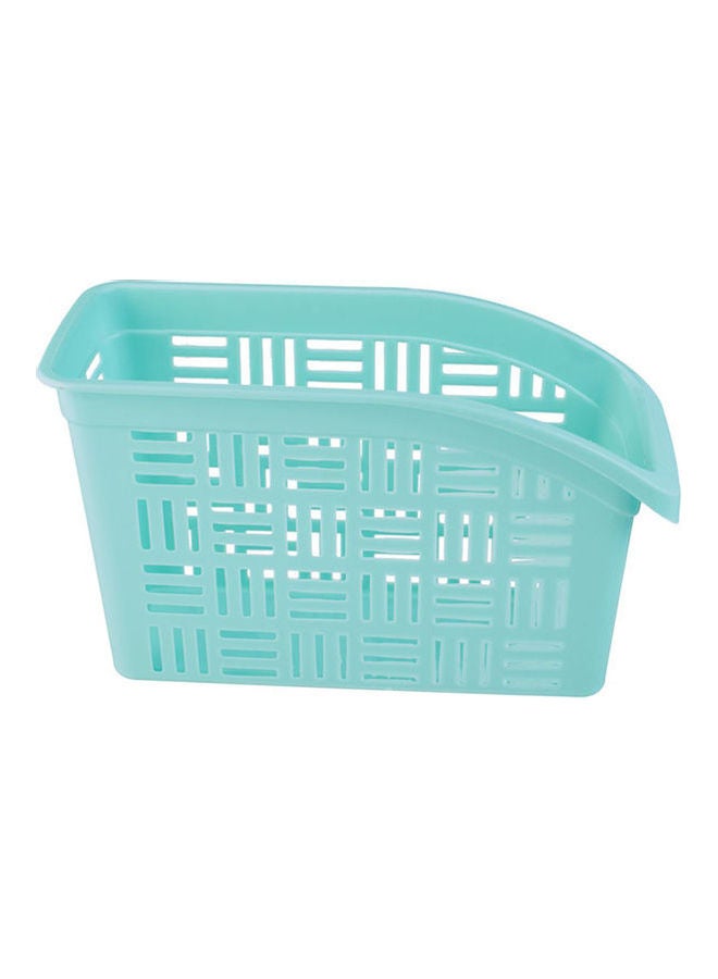 درج ثلاجة مستطيل من البلاستيك مع مقبض سحب فيروزي - Image 2