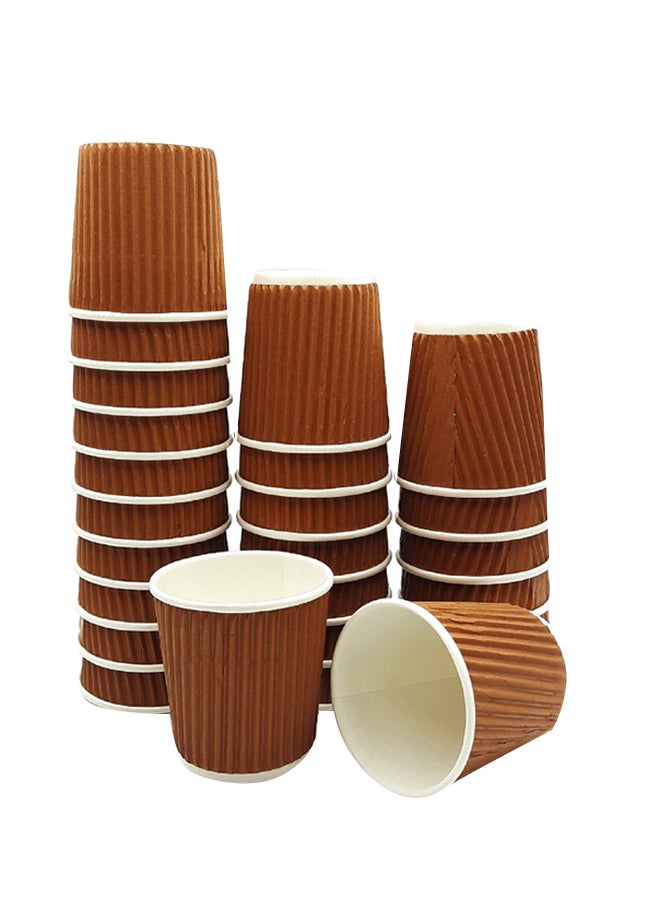 إس إن إتش باكينج عبوة أكواب قهوة 25 قطعة باللون البني للاستخدام مرة واحدة بني - Image 1