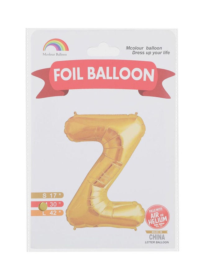 Mcolour Balloon Mcolour Balloon Foil Balloon - Letter Z - Meduim Size 30cm - Image 1