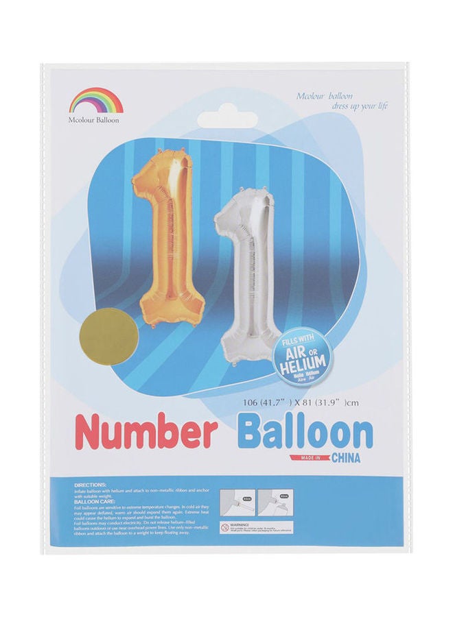 Mcolour Balloon Foil Balloon - Number 1  - Image 1